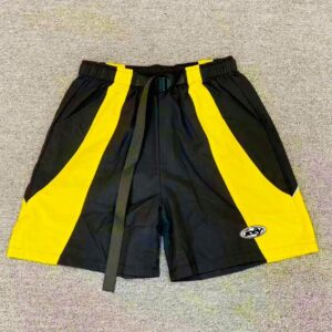 Icey Luxe Sport Shorts – Black & Yellow