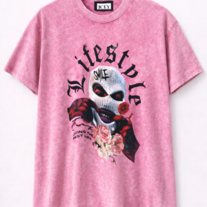 Icey “Lifestyle” Graphic T-Shirt (Pink Wash)